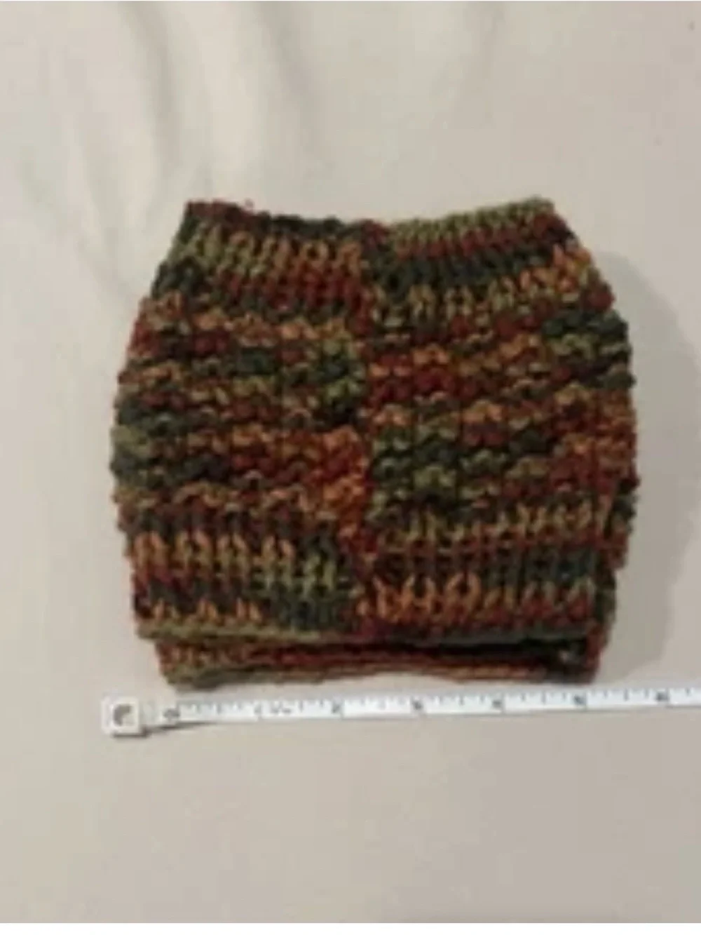 Multicolor Knit Boot Toppers/Boot Cuffs in Olive, Rust & Brown.Great fall colors
